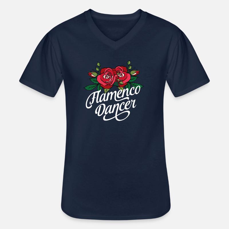 Flamenco Tänzer - Männer-T-Shirt mit V-Ausschnitt - Navy