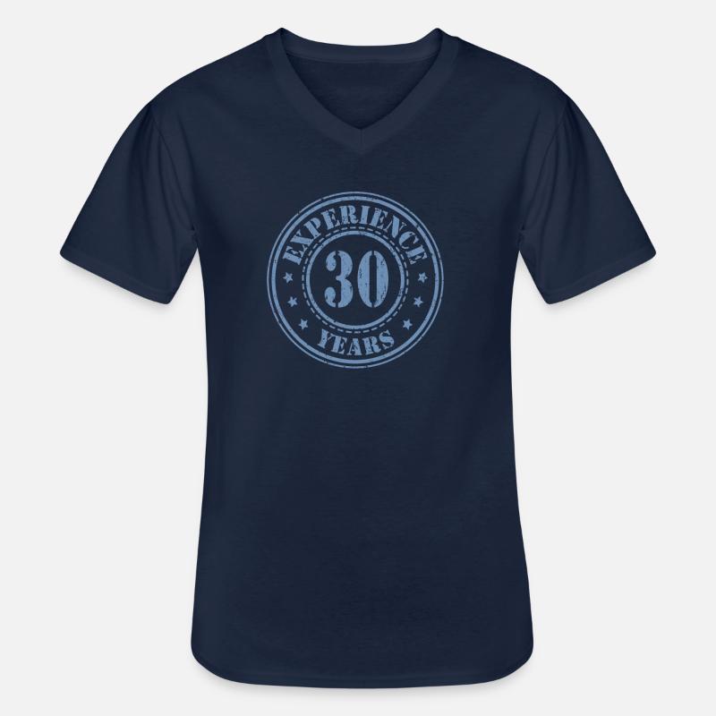 30 Jahre Erfahrung - Männer-T-Shirt mit V-Ausschnitt - Navy