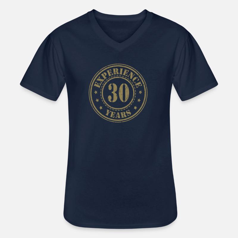30 Jahre Erfahrung - Männer-T-Shirt mit V-Ausschnitt - Navy
