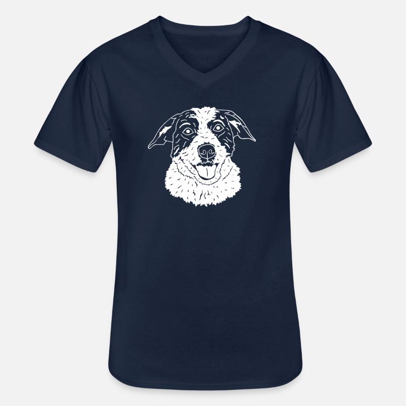 Parson Jack Russell Terrier - Männer-T-Shirt mit V-Ausschnitt - Navy