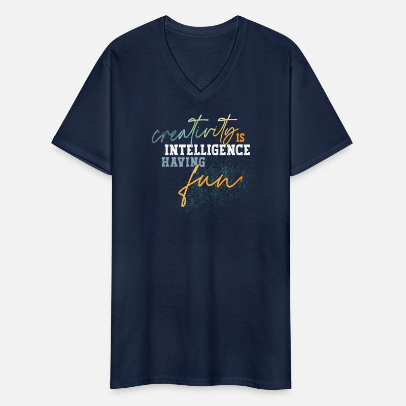 Intelligence créative T-shirt col V Homme