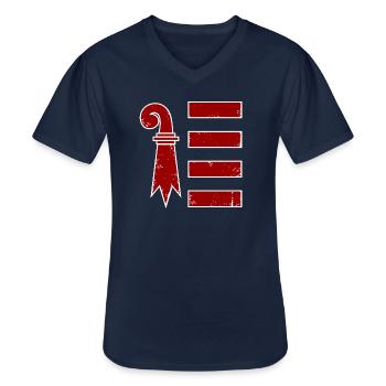 Drapeau du Jura - T-shirt col V Homme - marine - Devant - AI Model Male 178 dark (178cm)