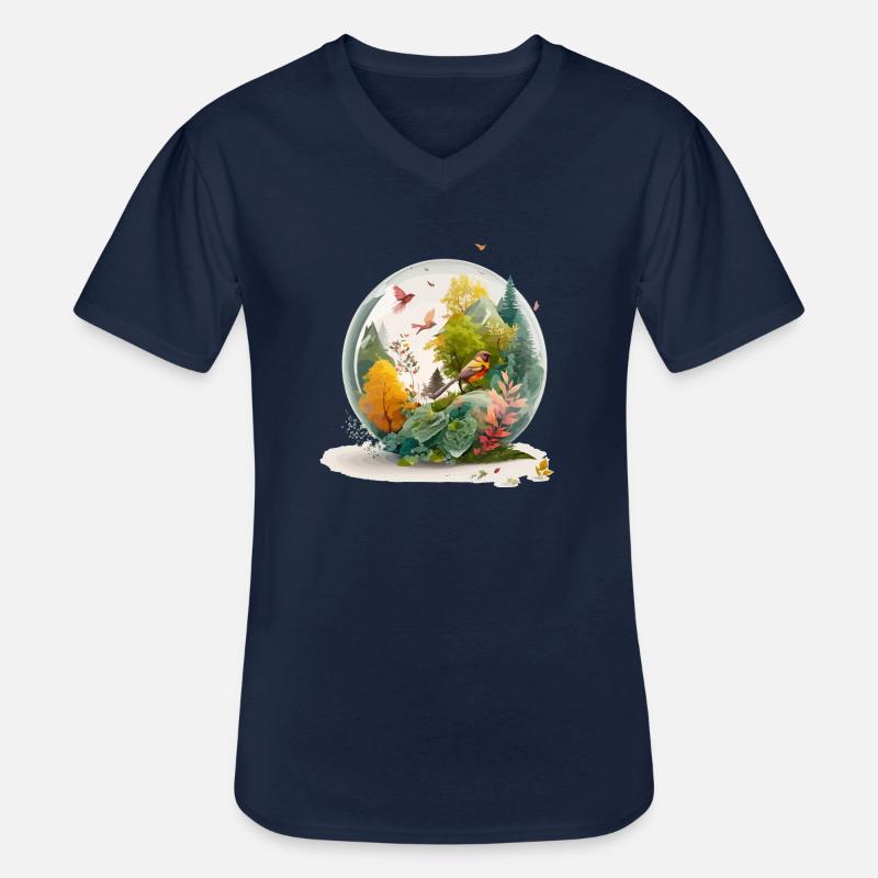 Der Miniaturbohrer - Männer-T-Shirt mit V-Ausschnitt - Navy