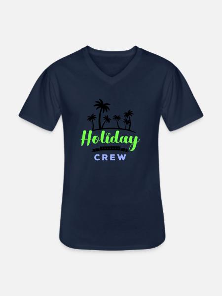 Holiday Crew - Men's V-Neck T-Shirt - navy