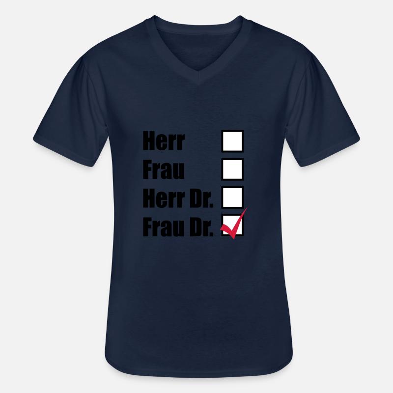 Frau Doktor - Männer-T-Shirt mit V-Ausschnitt - Navy