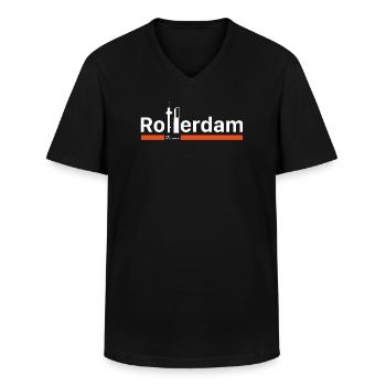 Rotterdam - Männer-T-Shirt mit V-Ausschnitt - Schwarz - Vorne - AI Model Male 178 dark (178cm)