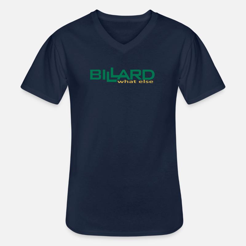 Billard Design what else, Poolbillard - Männer-T-Shirt mit V-Ausschnitt - Navy