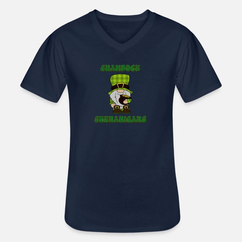 Kleeblatt Shenanigans Gnom - Männer-T-Shirt mit V-Ausschnitt - Navy