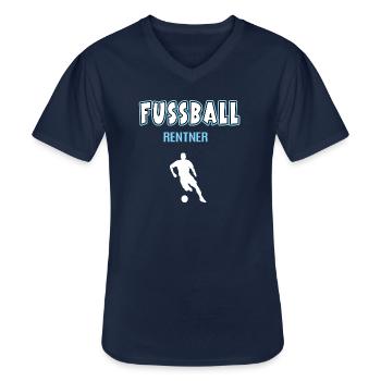 Fussball Fussballer Spieler Rente Rentner Abschied - Männer-T-Shirt mit V-Ausschnitt - Navy - Vorne - AI Model Male 178 dark (178cm)