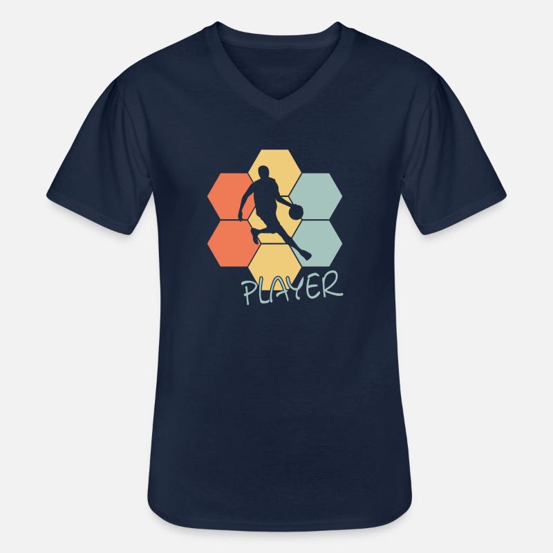 Basketball Player - Männer-T-Shirt mit V-Ausschnitt - Navy