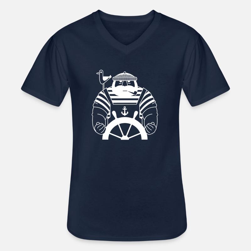 Matrose der Vater - Männer-T-Shirt mit V-Ausschnitt - Navy