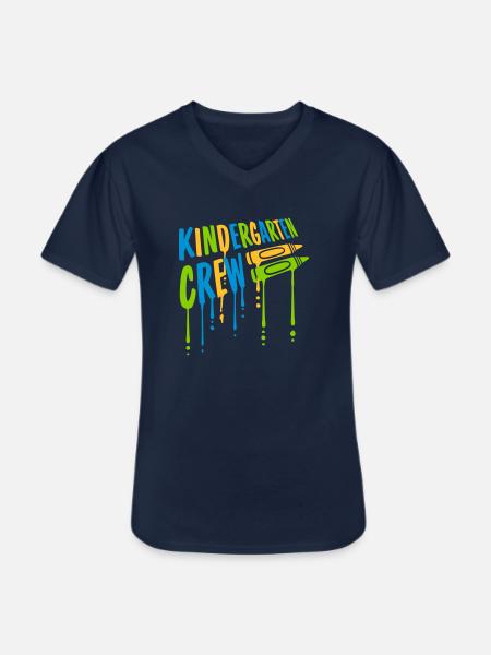 Friends Kindergarten Crew Crayons - Men's V-Neck T-Shirt - navy