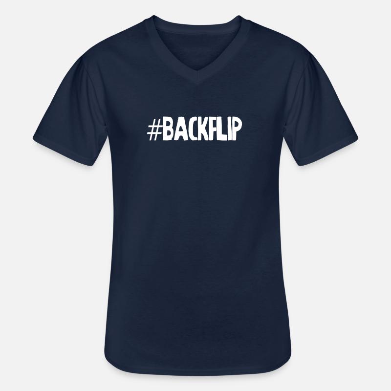 backflip - Männer-T-Shirt mit V-Ausschnitt - Navy