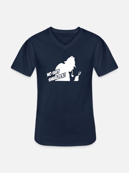 Kein Scheiß-Sherlock - Männer-T-Shirt mit V-Ausschnitt - Navy