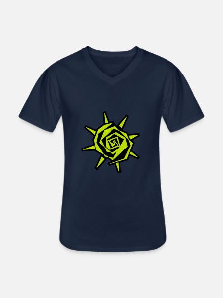 Sun - Men's V-Neck T-Shirt - navy
