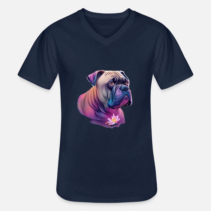 Cane Corso - Männer-T-Shirt mit V-Ausschnitt - Navy