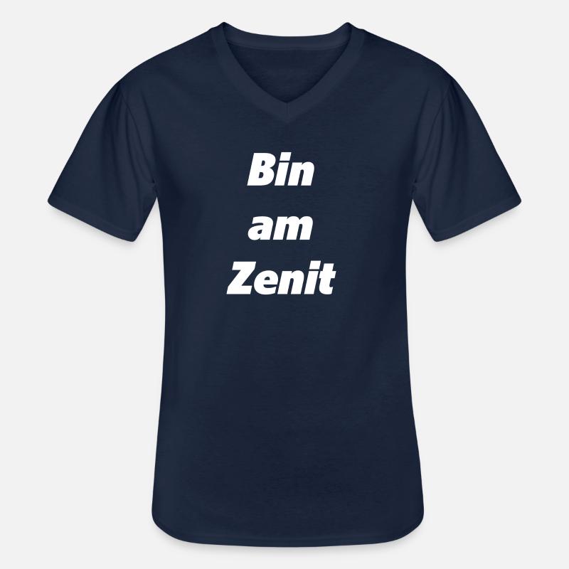 Bin am Zenit - Männer-T-Shirt mit V-Ausschnitt - Navy