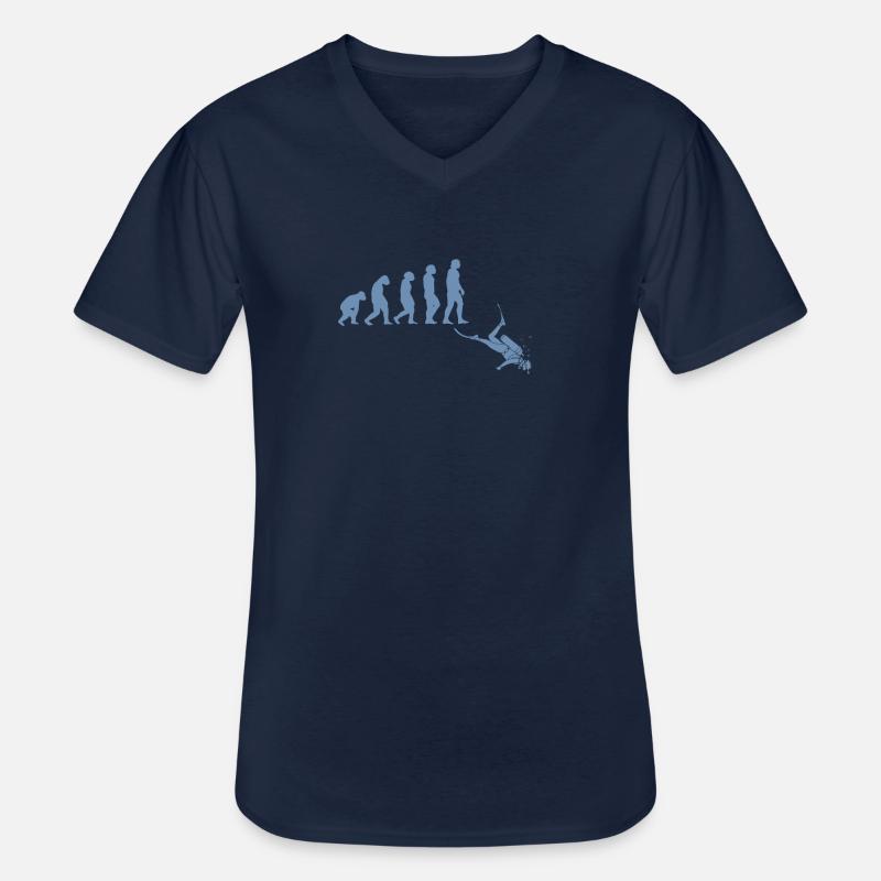 Diver Evolution Tshirt - Men's V-Neck T-Shirt - navy
