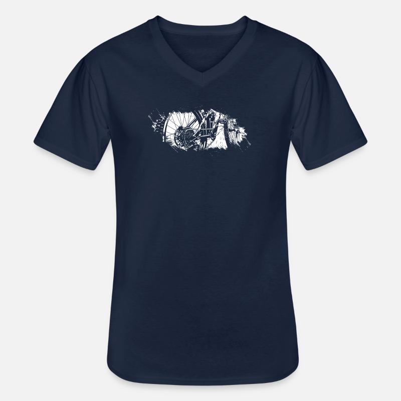 Zahnräder in Bewegung - Männer-T-Shirt mit V-Ausschnitt - Navy
