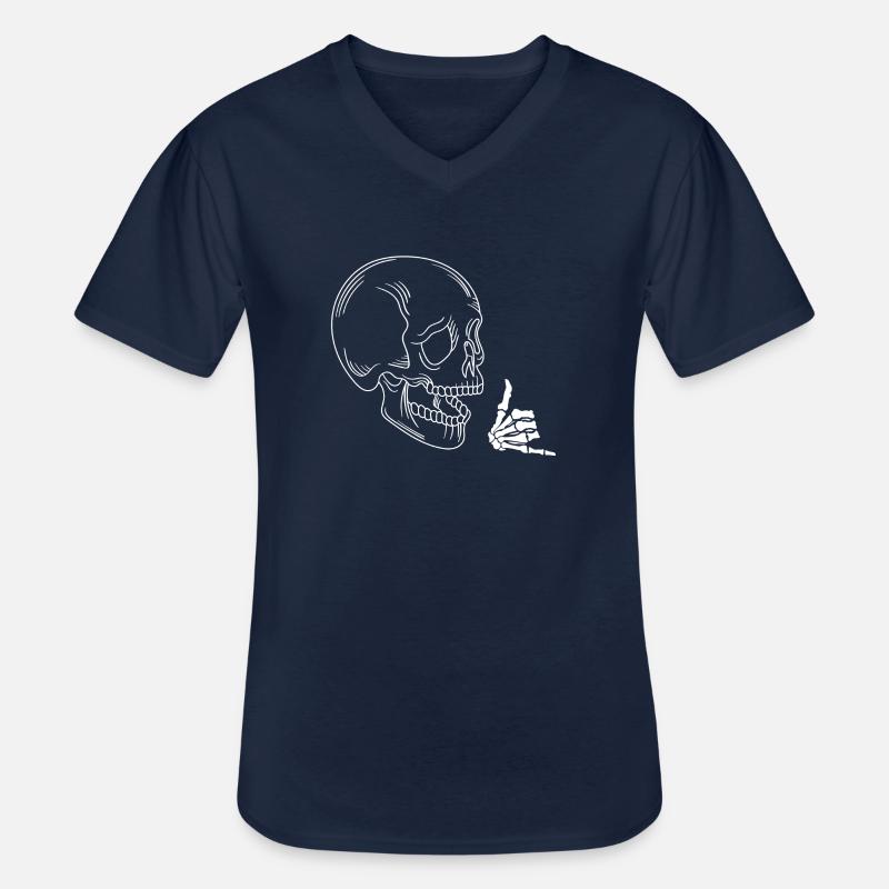 Schaukelnder Schädel - Männer-T-Shirt mit V-Ausschnitt - Navy
