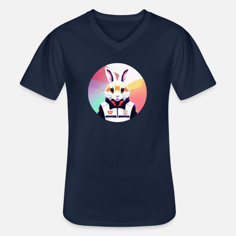 Bunny, Rabbit, Easter Bunny - Men's V-Neck T-Shirt - navy