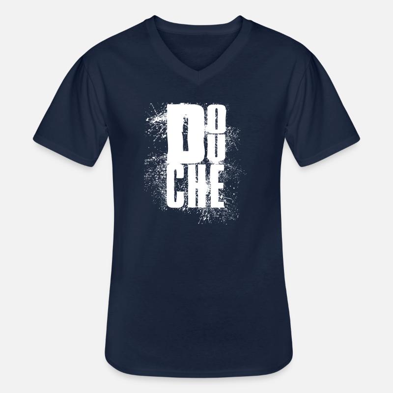 douchebag - Warmduscher - Männer-T-Shirt mit V-Ausschnitt - Navy