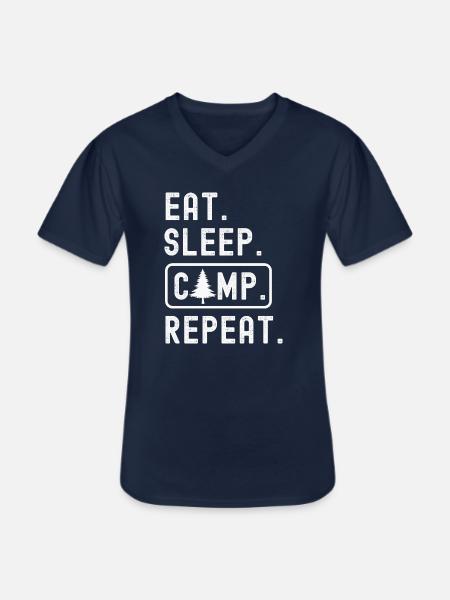 Campen Camping - Men's V-Neck T-Shirt - navy