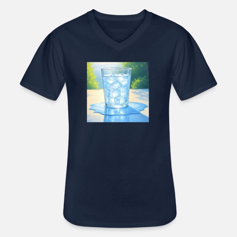 Ein Eis in der Sonne - Männer-T-Shirt mit V-Ausschnitt - Navy