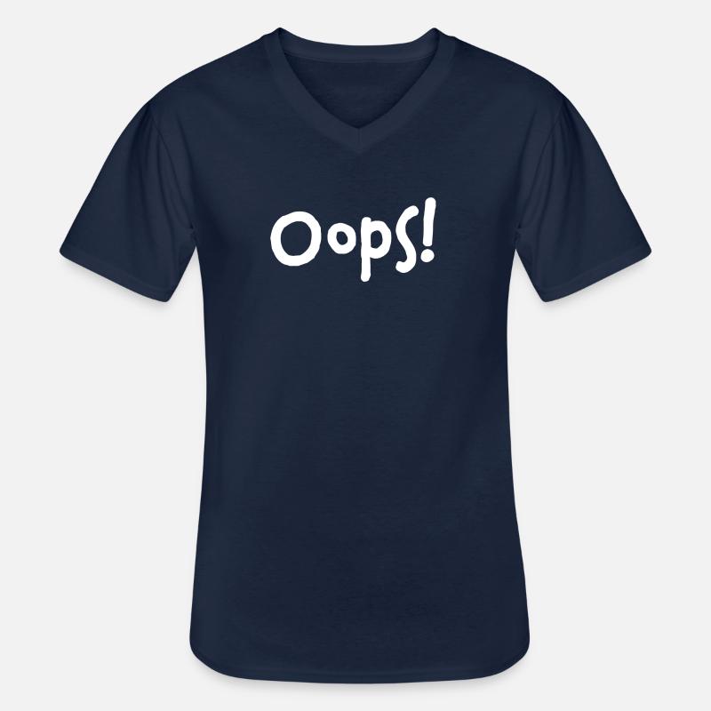 Oops! – I did it again... - Männer-T-Shirt mit V-Ausschnitt - Navy