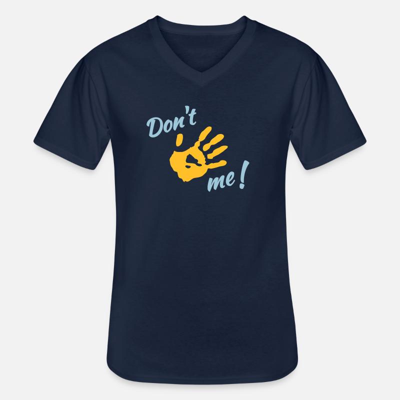 Dont touch me! - Männer-T-Shirt mit V-Ausschnitt - Navy