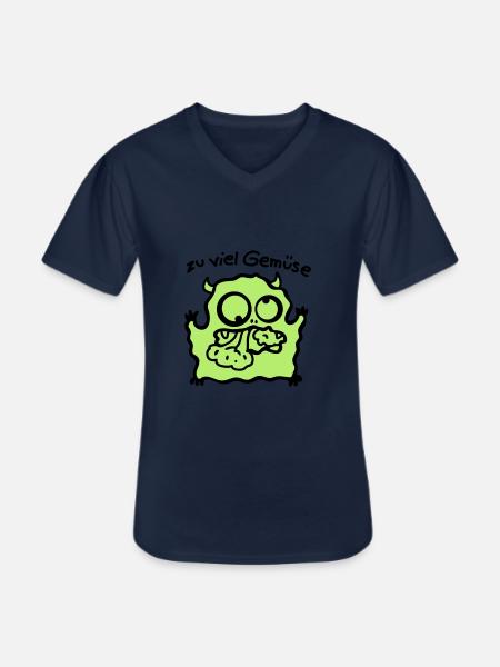 too much vegetables - Men's V-Neck T-Shirt - navy