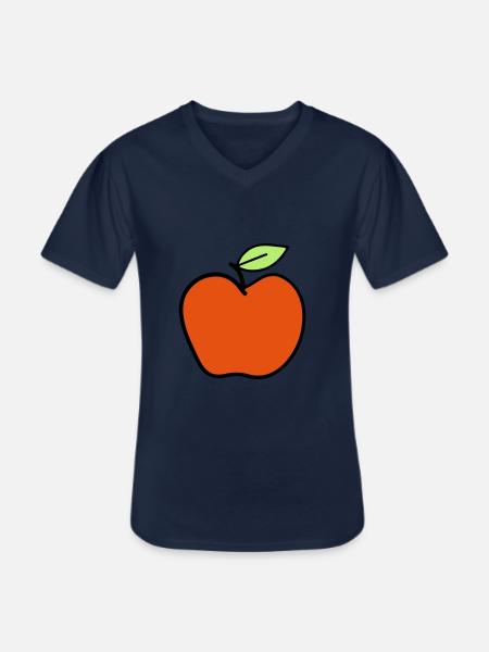 apple1 - Men's V-Neck T-Shirt - navy