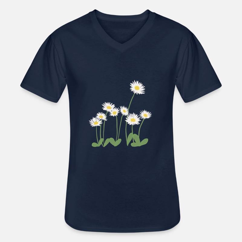 Gänseblümchen auf der Wiese - Männer-T-Shirt mit V-Ausschnitt - Navy