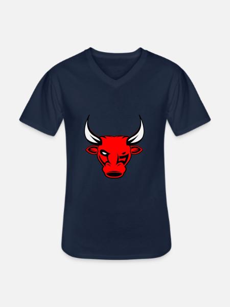 stier bulle - Männer-T-Shirt mit V-Ausschnitt - Navy
