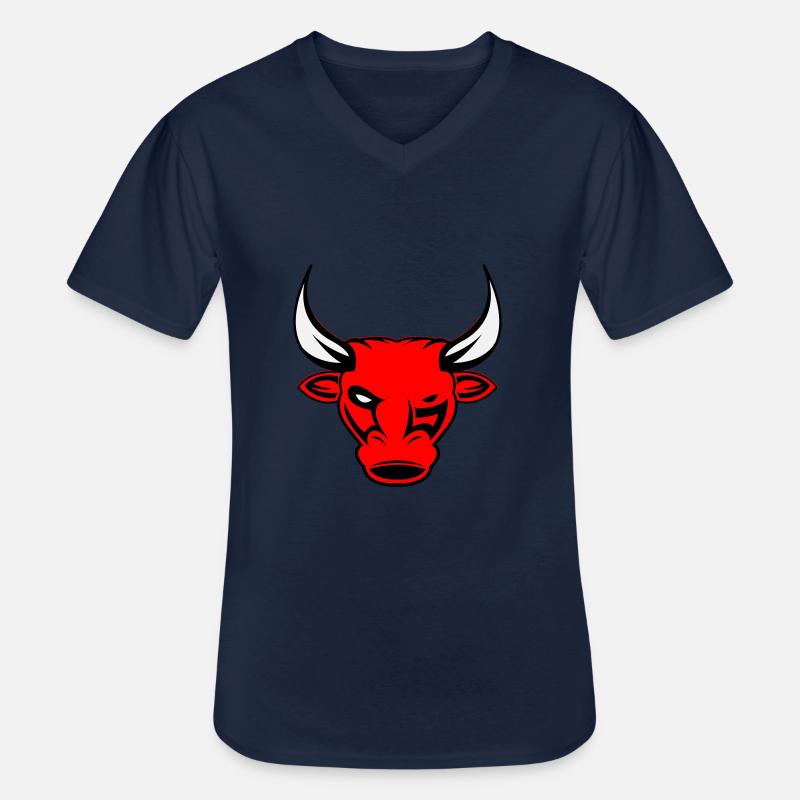 stier bulle - Männer-T-Shirt mit V-Ausschnitt - Navy