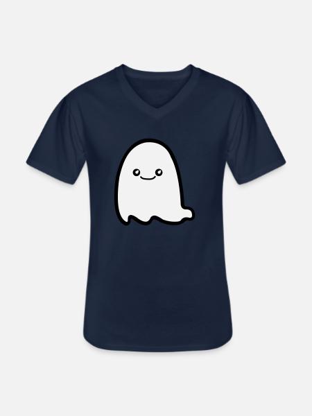 ghost comic - Männer-T-Shirt mit V-Ausschnitt - Navy