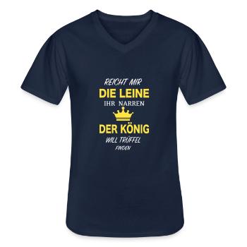 Reicht mir die Leine Trüffelsuche Trüffel Sammler - Männer-T-Shirt mit V-Ausschnitt - Navy - Vorne - AI Model Male 178 dark (178cm)