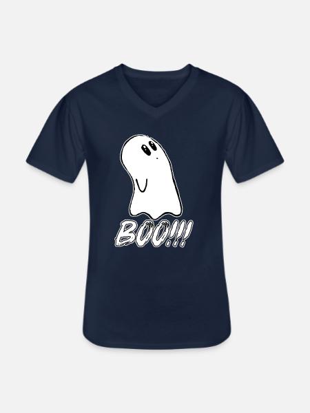 Ghost Halloween Boo - Men's V-Neck T-Shirt - navy