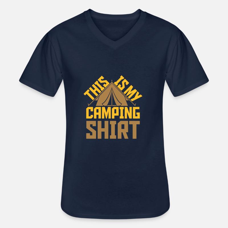 This is my camping - Männer-T-Shirt mit V-Ausschnitt - Navy