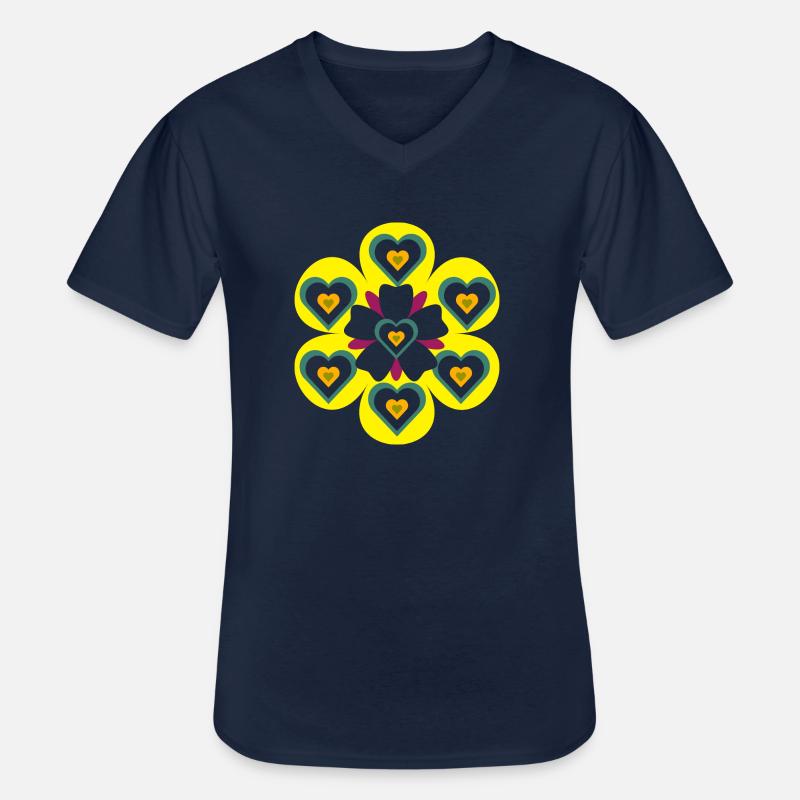 Spirale von Herze der Liebe - Männer-T-Shirt mit V-Ausschnitt - Navy