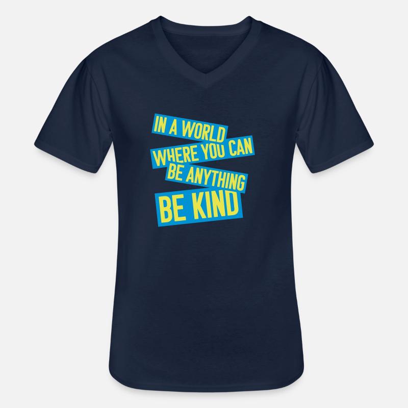 you can be kind - Männer-T-Shirt mit V-Ausschnitt - Navy