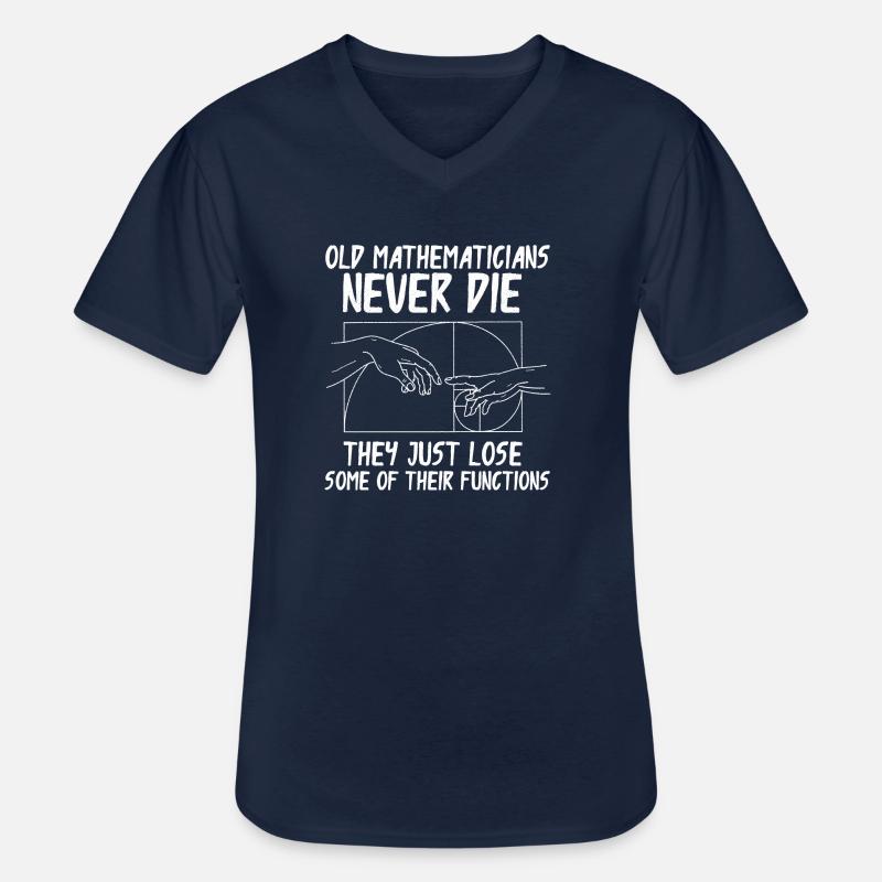Fibonacci Geometry Math Golden Ratio - Men's V-Neck T-Shirt - navy