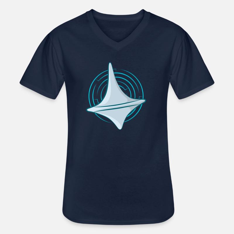 Inception - Einfach - Männer-T-Shirt mit V-Ausschnitt - Navy