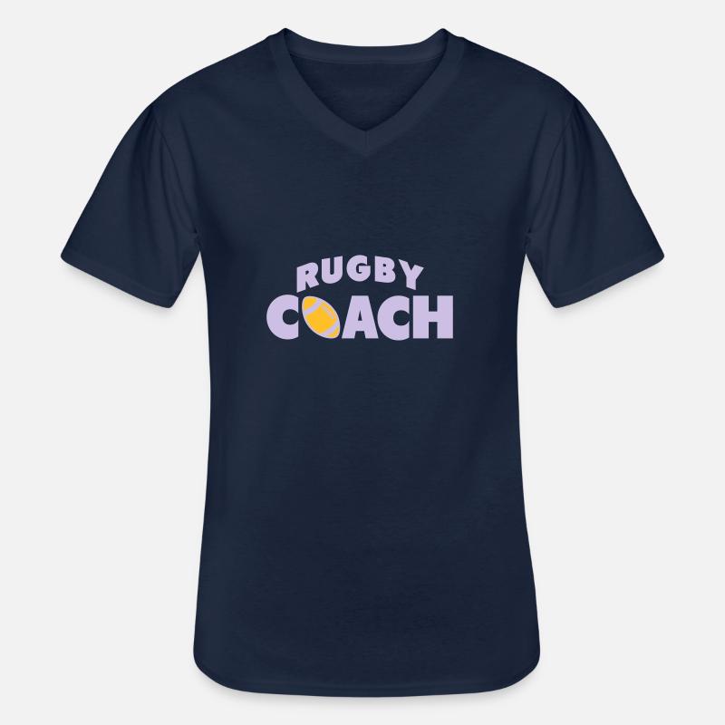 rugby coach - Männer-T-Shirt mit V-Ausschnitt - Navy