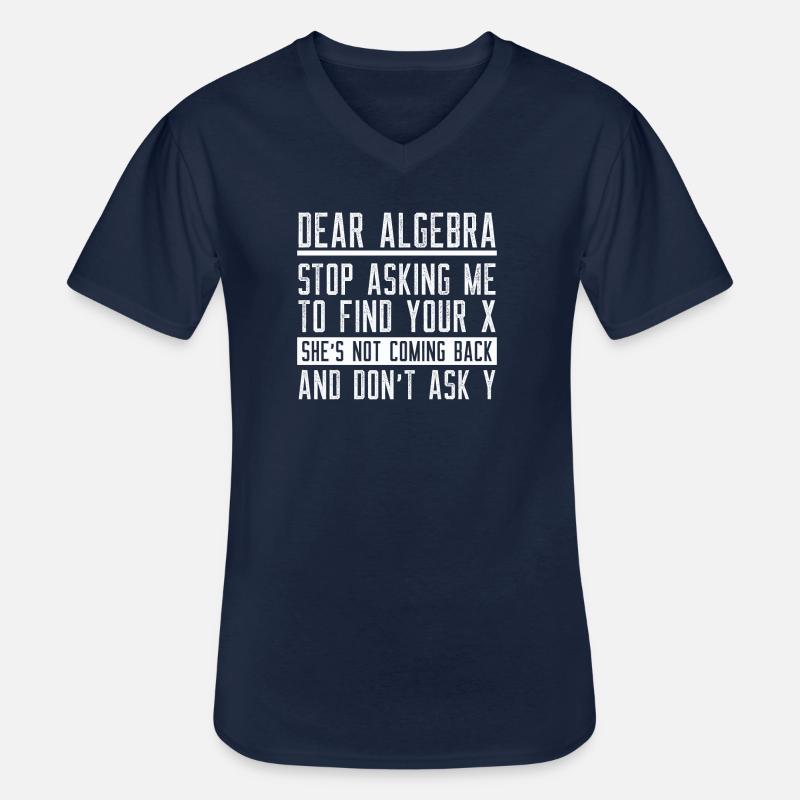 Math Mathematics Mathematician School Algebra - Men's V-Neck T-Shirt - navy