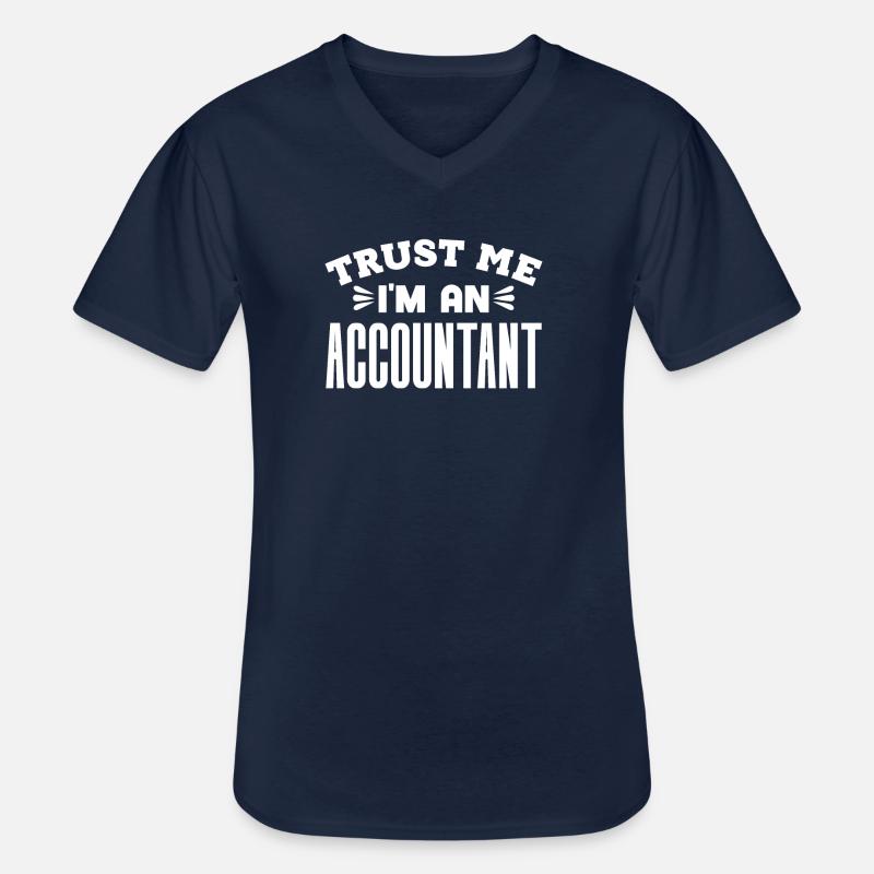 Profession comptable Comptable financier Comptable - T-shirt col V Homme - marine