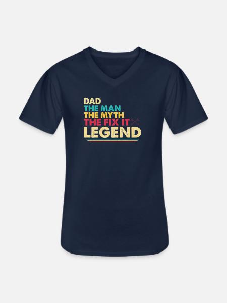 Father Tinkerer Do-it-yourselfer - Men's V-Neck T-Shirt - navy