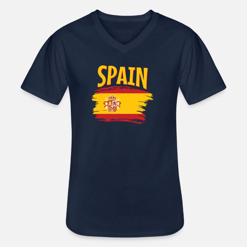 Ich liebe Spanien - Männer-T-Shirt mit V-Ausschnitt - Navy
