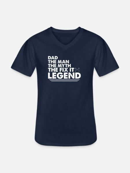 Father Tinkerer Do-it-yourselfer - Men's V-Neck T-Shirt - navy