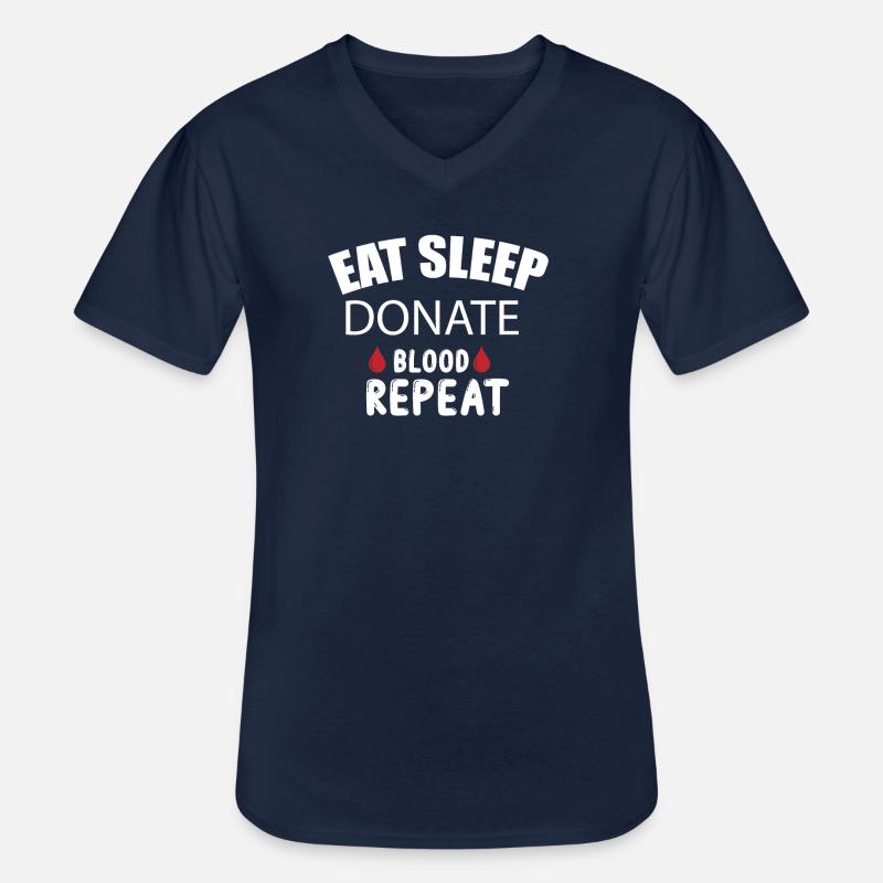 Blutspende Blutspenden Blutspender - Männer-T-Shirt mit V-Ausschnitt - Navy